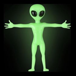 TR86399 Glow In Dark Stretchy Alien 2 1/4